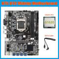 B75 Eth Mining Motherboard 8xpcie Usb Adapter+g1620 Cpu+sata Cable