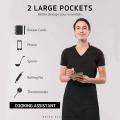 2 Pack Polyester Adjustable Bib Apron with 2 Pockets Cooking