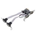 Pcie 4 Ports Serial Add On Card Multi Rs232 Db9 Com Expansion Riser