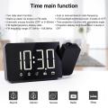 Led Digital Alarm Clock Table Wake Up Fm Radio Time Projector (white)