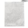 200pcs Frosted Cute Dot Plastic Candy Biscuit Soap Packaging Bag