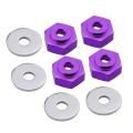 4 Pcs for Hsp 1:10 to 1:8 Tire 12mm to 17mm Hex Conversion Purple