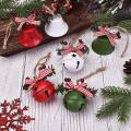 6 Pcs Christmas Bells Ornaments Cutouts Christmas Bells with Berry