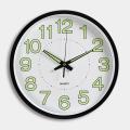 12 Inch Wall Clock Decor Home At Night Silent Quartz - Multicolor