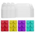 50pcs Heart Shaped Candle Mold Transparent Durable Reusable Wax