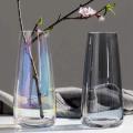 Flower Glass Vase for Decor for Centerpieces Kitchen Office(gray)