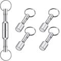 6 Pieces Metal Magnet Keychain Holder with Split Ring Jewelry Test