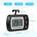 2pcs Fridge Digital Waterproof Thermometer Lcd Display (black)