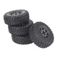 4pcs 49x18mm Beadlock Wheel Rims Tires Tyre Set for Axial Scx24,1
