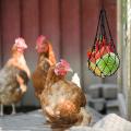 4 Pcs Chicken Toys for Coop, Veggies Fruit Hanging Feeder for Hens