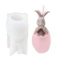 Easter Eggs Bunny Silicone Candle Mold for Diy Handmade Mould(a)
