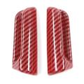 Car Seats Adjustment Handle Switch Cover, Abs Red Carbon Fiber