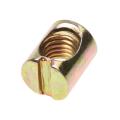 20 Pcs M8 Barrel Bolts Cross Dowel Slotted Furniture Nut for Beds