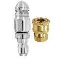 2pc 5000 Psi Sewer Jet Nozzle with Pressure Washer Coupler