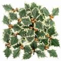 30 Pieces Artificial Holly Berry with Green Leaves for Wedding Party