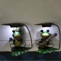 Solar Lights Frog Metal Cute Frog Garden Frog Lights,violin Style