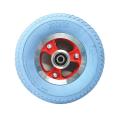 Scooter Red Wheel Hub with Blue Solid Tire No Need Inflate Tire