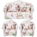 3pcs 1/12 Wooden Dollhouse Furniture Sofa, for Furniture Doll House