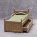 1/12 Dollhouse Miniature Bed,dolls House Furniture Queen Bed