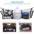 Pocket Trunk Storage Bag Storage Heavy Cargo Net 4 Hooks and Loops
