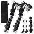 Tuobeis Trekking Poles for Hiking, 2 Pack Collapsible Aluminum