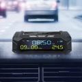 Car Solar Digital Clock for Outdoor Personal Car Part Decoration B