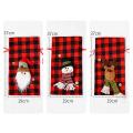 Christmas Drawstring Candy Bags Apple Bags Biscuit Bags, Snowman