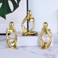 Thinker Statue Abstract Figure Sculpture Small Ornaments Resin-i