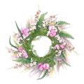 Large Lavender Peach Blossom Wreath Flower Farmhouse Garland Wreath