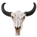 2x Resin Longhorn Cow Skull Head Wall Decor 3d Wildlife Sculpture