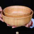 Creative Wooden Bowl Snack Bowl Household Thick-bottomed Bowl, S