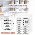 6 Sheets Transparent Waterproof Pantry Stickers Food Jar Labels