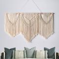 Macrame Wall Hanging Handwoven Tassel Tapestry Background Decor-a