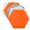 5pcs Hexagon Board Hexagonal Felt Sticker Board Orange Gray Series