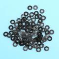 M5 X 10mm X 1mm Black Nylon Flat Washers Gaskets Spacers 100pcs