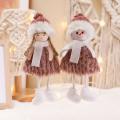 Creative Santa Figure Dolls Pine Tree Pendant Mini Dolls,snowman