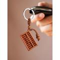 10pcs Mini Abacus Keychain Key Ring Chain Wooden Fob Ornament Trinket