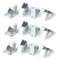 4pcs 1inch Plastic Wheel Rectangle Top Plate Fixed Swivel Caster Set