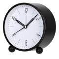 Analog Alarm Clock, 4inch Round Alarm Clock Non Ticking, Super Silent