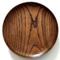 Round Solid Wood Plate Whole Acacia Wood Fruit Dishes Wooden Saucer