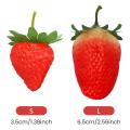 20 Pieces Artificial Strawberry Fake Fruit Strawberries, Small