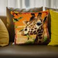 Latch Hook Kits Sofa Cushion Cover Pillowcase Embroidery Giraffe