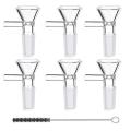 14mm Bowl - 6 Pcs Scientific Small Glass Funnel with Cleaning Brush