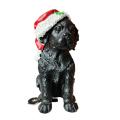 Resin Crafts with Christmas Ball Hat Dog Ornaments A