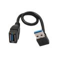 Short Usb 3.0 Male to Female Extension Cable- Blue(pack Of 2)