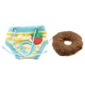 Pet Dog Animal Squeaky Squeaker Sound Toy Cotton Wool Donut