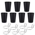 7 Sets Pegboard Hooks with Pegboard Cups Ring Style Pegboard Black