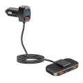 Sc02 5 In 1 31w Car Charger 2 Type-c + 3 Usb with Digital Display