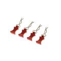 4pcs R-type Body Shell Clips Pin with Aluminum Mount Set,red