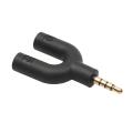 U Type Adapter Dual 3.5 Mm Headphone Plug for Android Iphone